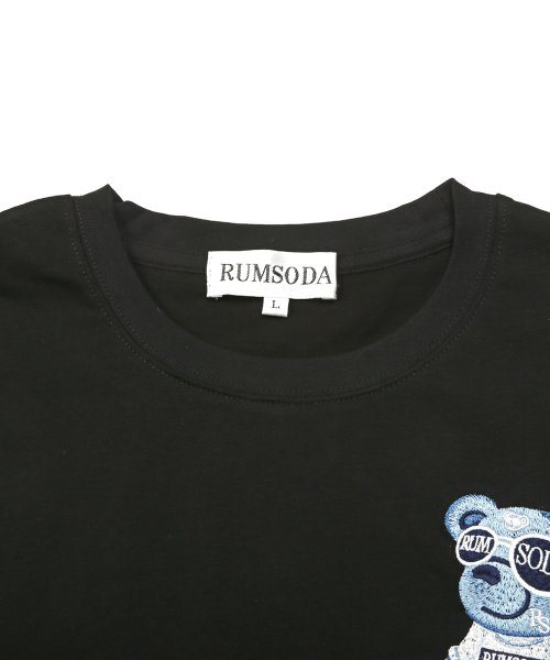 LUXSTYLE(ラグスタイル)/RUMSODA(ラムソーダ)ベア刺繍ルーズ半袖Tシャツ/Tシャツ メンズ レディース 半袖 ベア 刺繍 ロゴ ビッグシルエット/img11