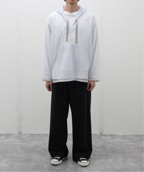 迷迭香 (マンネンロウ) for BOUCLE 別注 ストライプメッシュパーカ 迷迭香 マンネンロウ BOUCLE