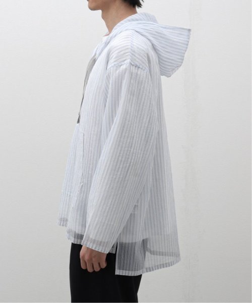 迷迭香 (マンネンロウ) for BOUCLE 別注 ストライプメッシュパーカ 迷迭香 マンネンロウ BOUCLE