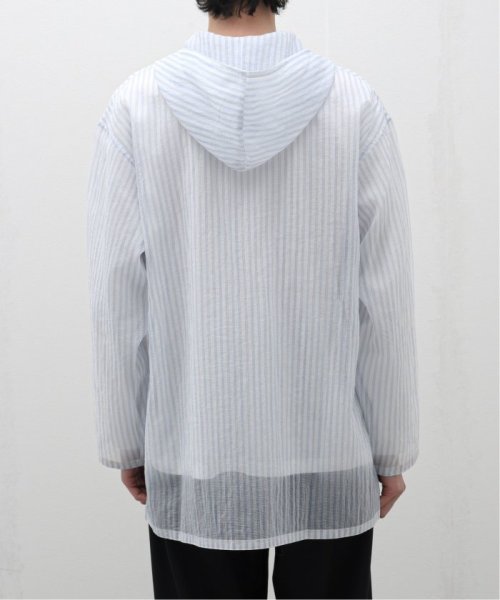 迷迭香 (マンネンロウ) for BOUCLE 別注 ストライプメッシュパーカ 迷迭香 マンネンロウ BOUCLE