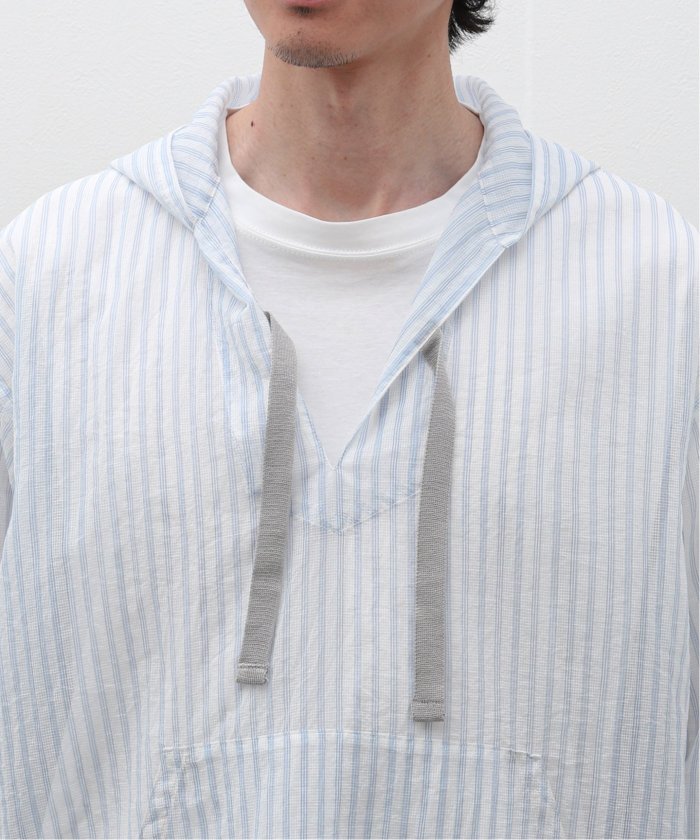 迷迭香 (マンネンロウ) for BOUCLE 別注 ストライプメッシュパーカ