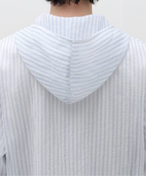 迷迭香 (マンネンロウ) for BOUCLE 別注 ストライプメッシュパーカ 迷迭香 マンネンロウ BOUCLE