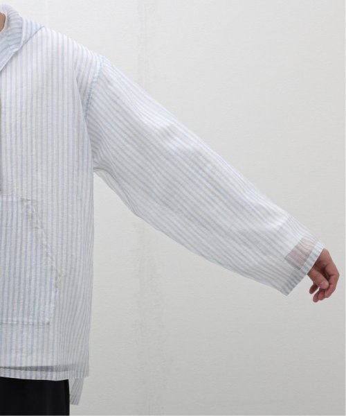 迷迭香 (マンネンロウ) for BOUCLE 別注 ストライプメッシュパーカ 迷迭香 マンネンロウ BOUCLE