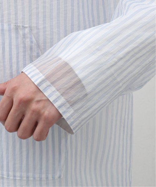 迷迭香 (マンネンロウ) for BOUCLE 別注 ストライプメッシュパーカ 迷迭香 マンネンロウ BOUCLE