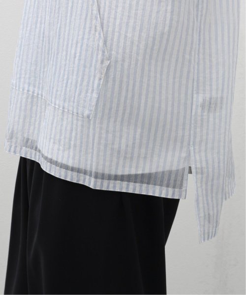 迷迭香 (マンネンロウ) for BOUCLE 別注 ストライプメッシュパーカ 迷迭香 マンネンロウ BOUCLE