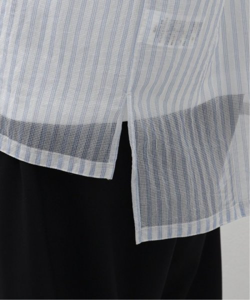 迷迭香 (マンネンロウ) for BOUCLE 別注 ストライプメッシュパーカ 迷迭香 マンネンロウ BOUCLE