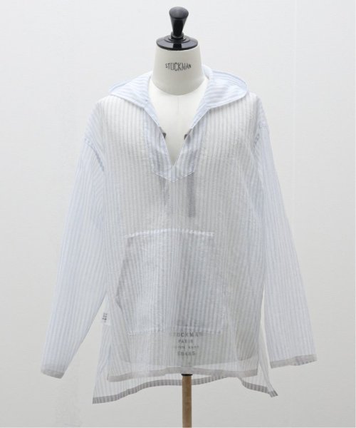 迷迭香 (マンネンロウ) for BOUCLE 別注 ストライプメッシュパーカ 迷迭香 マンネンロウ BOUCLE