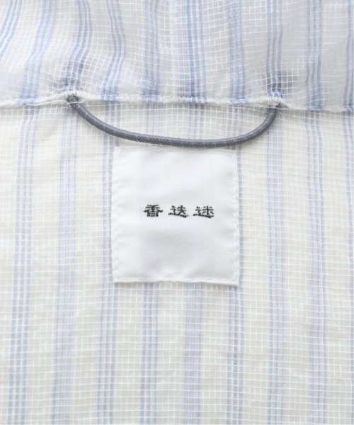 迷迭香 (マンネンロウ) for BOUCLE 別注 ストライプメッシュパーカ 迷迭香 マンネンロウ BOUCLE