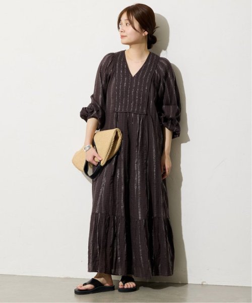 【SARA MALLIKA/サラマリカ】LUREX STRIPE SHIRRING LSV DR 020441SH3 SARA MALLIKA/サラマリカ