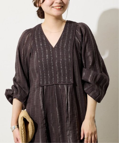 【SARA MALLIKA/サラマリカ】LUREX STRIPE SHIRRING LSV DR 020441SH3 SARA MALLIKA/サラマリカ