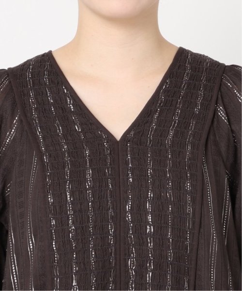 【SARA MALLIKA/サラマリカ】LUREX STRIPE SHIRRING LSV DR 020441SH3 SARA MALLIKA/サラマリカ