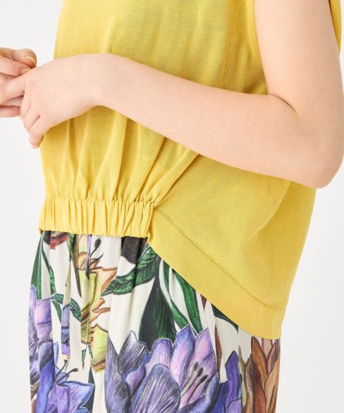 サスティナブルコットンナイロン ノースリーブプルオーバー 