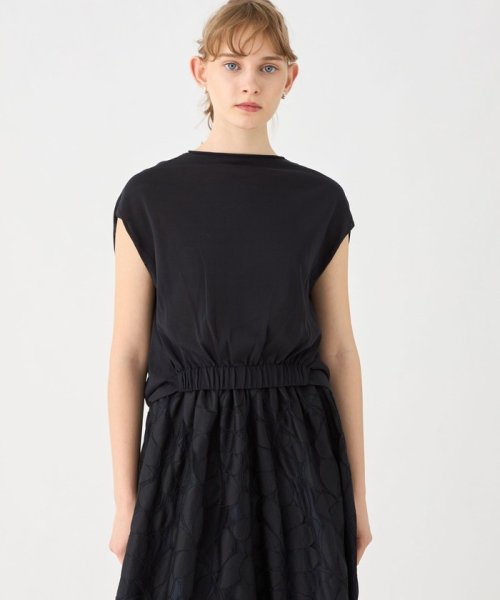 サスティナブルコットンナイロン ノースリーブプルオーバー 