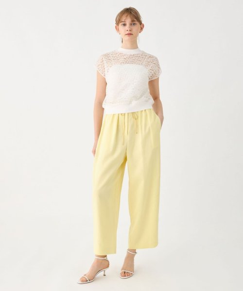 セルロースツイル セミバナナシルエットパンツ 