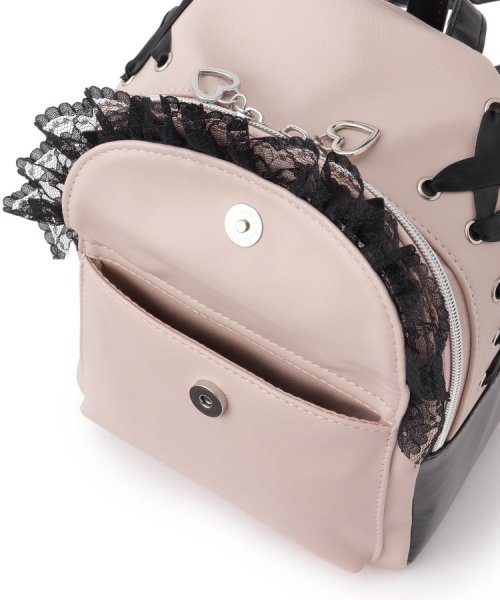 十字架×チェーンリボンフリルミニリュック 人気・おすすめ｜使いやすい・旅行におすすめ 品質保証 全国発送 日本国内発送・最短翌日お届け