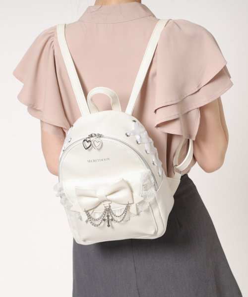 十字架×チェーンリボンフリルミニリュック 人気・おすすめ｜使いやすい・旅行におすすめ 品質保証 全国発送 日本国内発送・最短翌日お届け