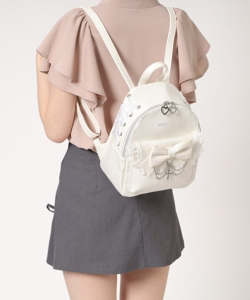 十字架×チェーンリボンフリルミニリュック 人気・おすすめ｜使いやすい・旅行におすすめ 品質保証 全国発送 日本国内発送・最短翌日お届け