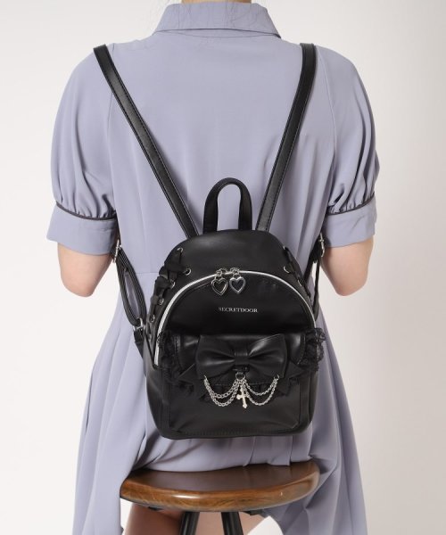 十字架×チェーンリボンフリルミニリュック 人気・おすすめ｜使いやすい・旅行におすすめ 品質保証 全国発送 日本国内発送・最短翌日お届け
