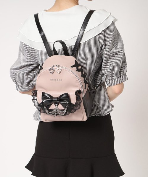 十字架×チェーンリボンフリルミニリュック 人気・おすすめ｜使いやすい・旅行におすすめ 品質保証 全国発送 日本国内発送・最短翌日お届け