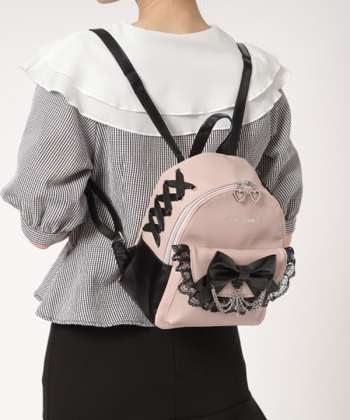 十字架×チェーンリボンフリルミニリュック 人気・おすすめ｜使いやすい・旅行におすすめ 品質保証 全国発送 日本国内発送・最短翌日お届け