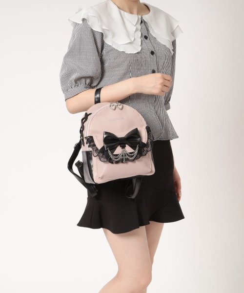 十字架×チェーンリボンフリルミニリュック 人気・おすすめ｜使いやすい・旅行におすすめ 品質保証 全国発送 日本国内発送・最短翌日お届け