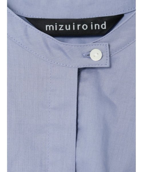 mizuiro ind(ミズイロインド)/mizuiro ind スタンドカラーフレアロングワンピース/img21