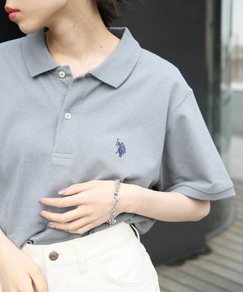 US POLO ASSN(ユーエスポロアッスン)/【U.S. POLO ASSN. / ユーエスポロアッスン】ワンポイント ロゴ ポロシャツ Tシャツ 半袖 ゆったり ユニセックス ゴルフ カットソー/img45