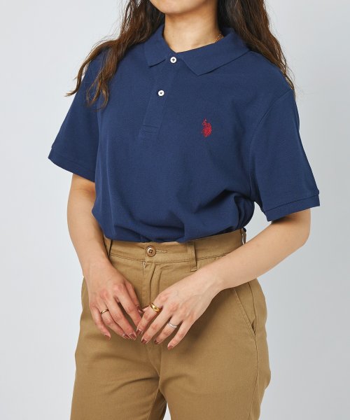 US POLO ASSN(ユーエスポロアッスン)/【U.S. POLO ASSN. / ユーエスポロアッスン】ワンポイント ロゴ ポロシャツ Tシャツ 半袖 ゆったり ユニセックス ゴルフ カットソー/img58