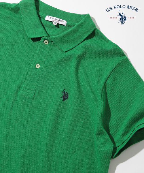 US POLO ASSN(ユーエスポロアッスン)/【U.S. POLO ASSN. / ユーエスポロアッスン】ワンポイント ロゴ ポロシャツ Tシャツ 半袖 ゆったり ユニセックス ゴルフ カットソー/img79