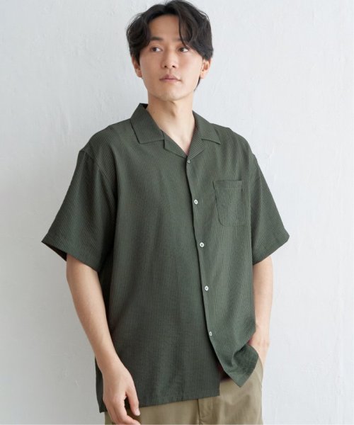 ikka(イッカ)/シャドーストライプオープンカラーシャツ/img14