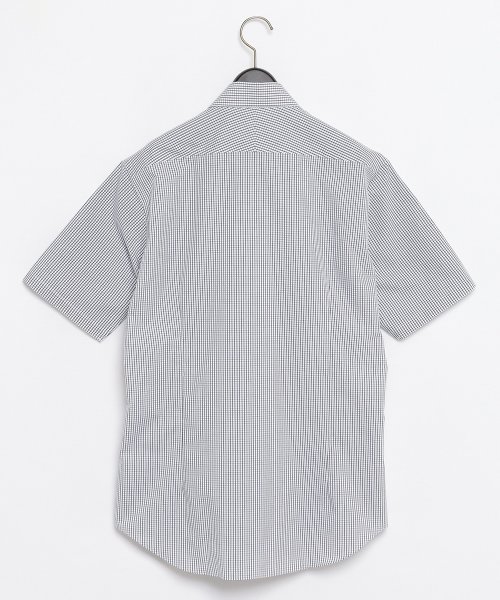 D'URBAN(ダーバン)/ブルーミニチェックドレスシャツ(ワイドカラー/スナップダウン)/img01
