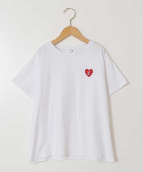 a.v.v(KID'S)(アー・ヴェ・ヴェキッズ)/[100－130]ハートワッペン半袖Tシャツ/img01