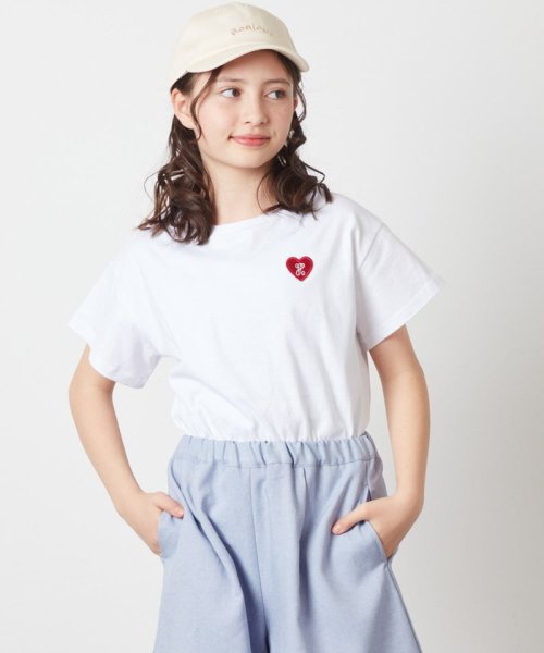 a.v.v(KID'S)(アー・ヴェ・ヴェキッズ)/[140－150]ハートワッペン半袖Tシャツ/img02