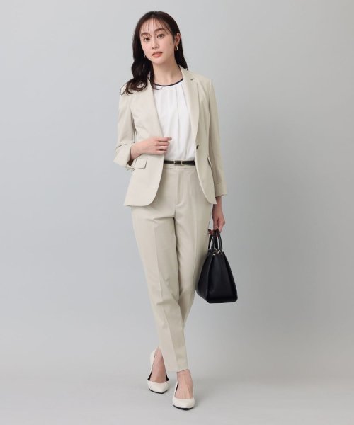 セール】【夏スーツ／UV／洗える】カトレアジャージ テーパードパンツ  