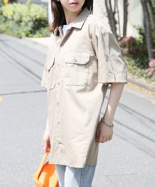 Dickies(Dickies)/【Dickies / ディッキーズ】SHIRTS SSFQ シャツ 羽織 半袖 ワークシャツ ロゴ ワンポイント ミドル丈 1574/img16