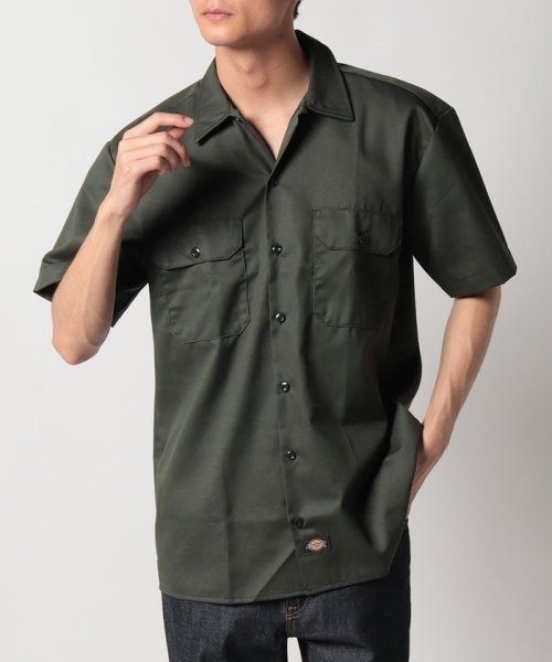 Dickies(Dickies)/【Dickies / ディッキーズ】SHIRTS SSFQ シャツ 羽織 半袖 ワークシャツ ロゴ ワンポイント ミドル丈 1574/img36