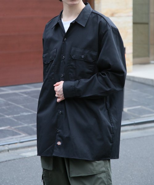 Dickies(Dickies)/【Dickies / ディッキーズ】SHIRTS LSFQ シャツ 羽織 長袖 ロングスリーブ ワークシャツ ロゴ　ワンポイント 574/img01