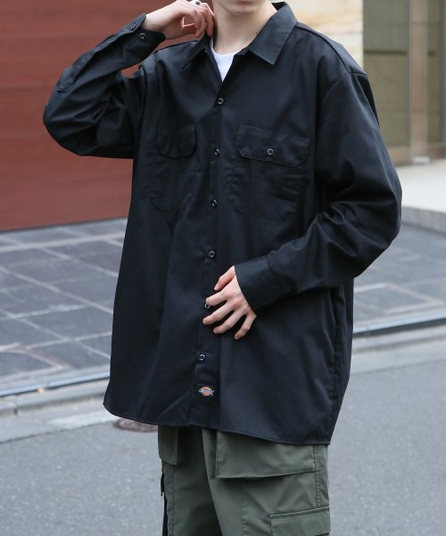 Dickies(Dickies)/【Dickies / ディッキーズ】SHIRTS LSFQ シャツ 羽織 長袖 ロングスリーブ ワークシャツ ロゴ　ワンポイント 574/img02