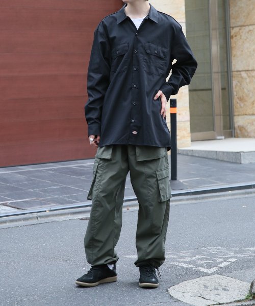 Dickies(Dickies)/【Dickies / ディッキーズ】SHIRTS LSFQ シャツ 羽織 長袖 ロングスリーブ ワークシャツ ロゴ　ワンポイント 574/img04