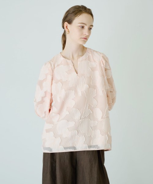 セール】シアージャカードブラウス【THE NEW】【Leilian WHITE LABEL 