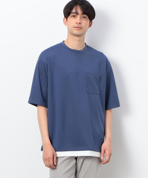 COMME CA ISM MENS(コムサイズム（メンズ）)/フェイクレイヤード クルーネックＴシャツ/img10