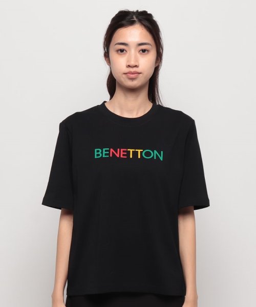 BENETTON (women)(ベネトン（レディース）)/クルーネックフロントロゴプリント半袖Tシャツ・カットソー/img17