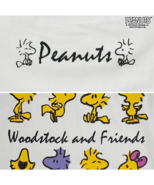  PEANUTS( ピーナッツ)/スヌーピー Tシャツ 半袖 ウッドストック トップス プリント SNOOPY PEANUTS/img03