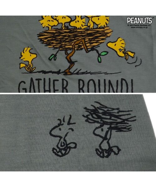  PEANUTS( ピーナッツ)/スヌーピー Tシャツ 半袖 ウッドストック トップス プリント SNOOPY PEANUTS/img05