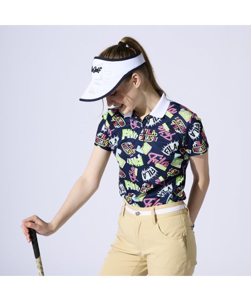 FILA GOLF(フィラゴルフ（レディース）)/ハンソデ シャツ ガラ/img03