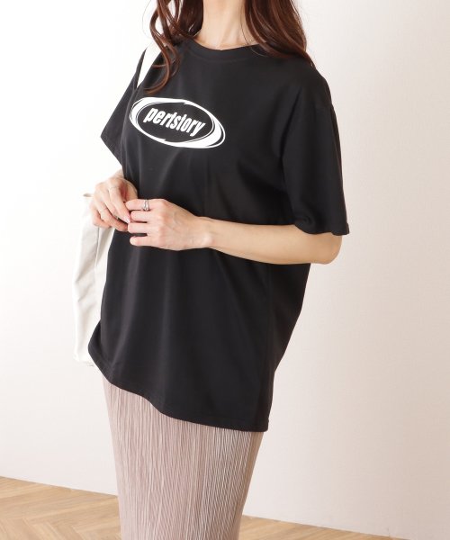 Lace Ladies(レースレディース)/オーバーサイズ 半袖 ロゴ プリントTシャツ/img02