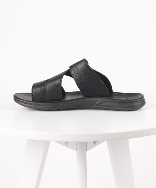 aimoha(aimoha（アイモハ）)/aimoha men BASIC FAKE LEATHER SLIPPER べシック サンダル/img09