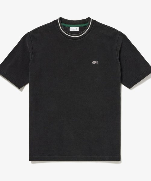 LACOSTE Mens(ラコステ　メンズ)/配色リブニットインディゴ鹿の子 半袖Tシャツ/img01