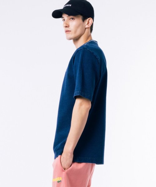 LACOSTE Mens(ラコステ　メンズ)/配色リブニットインディゴ鹿の子 半袖Tシャツ/img13