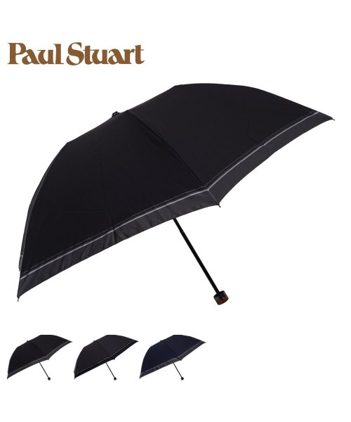 Paul Stuart(ポールスチュアート)/ポールスチュアート Paul Stuart 折りたたみ傘 雨傘 ミニ メンズ 60cm 軽い 大きい FOLDING UMBRELLA ブラック グレー ネイビ/img10